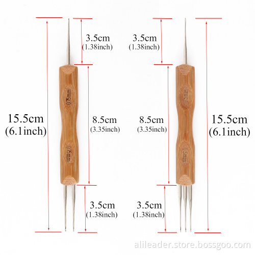 Double Ended Handmade Micro Crochet Hook for Hair